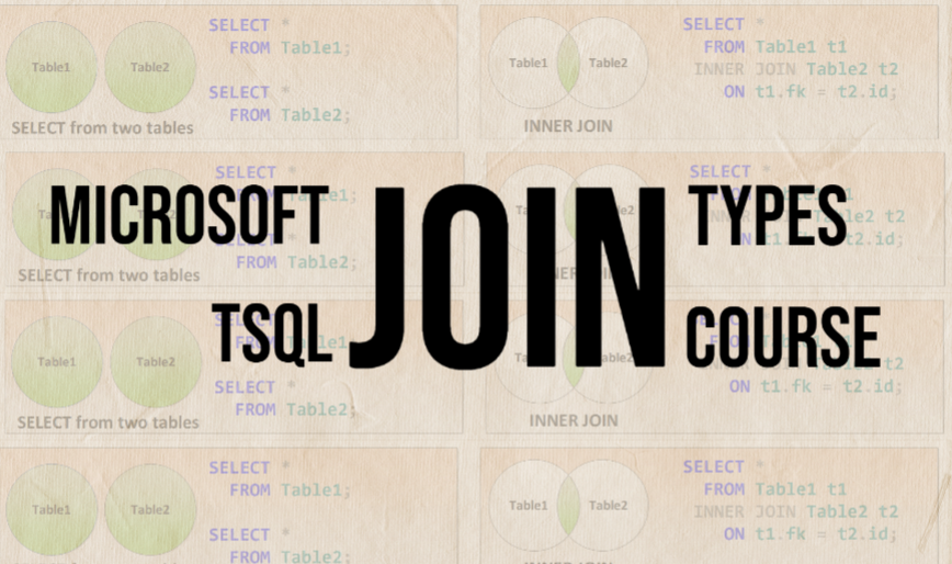 Today Only 50% off Microsoft TSQL JOIN Types Course