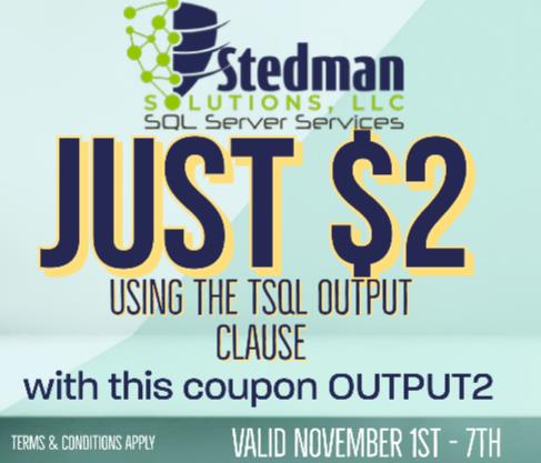 TSQL Output Clause Class for $2