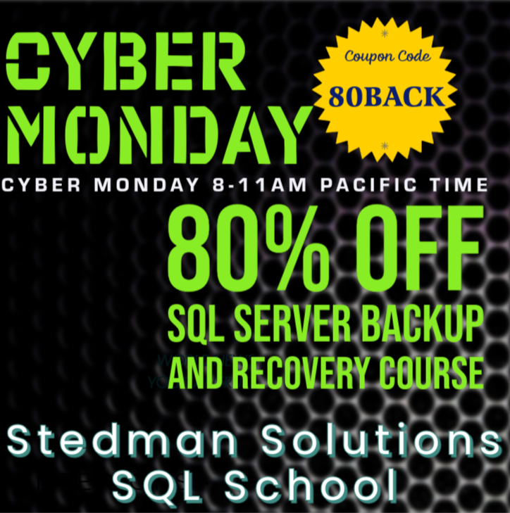 Cyber Monday – 80% off Cyber Monday Deal – Backup and Recovery Course