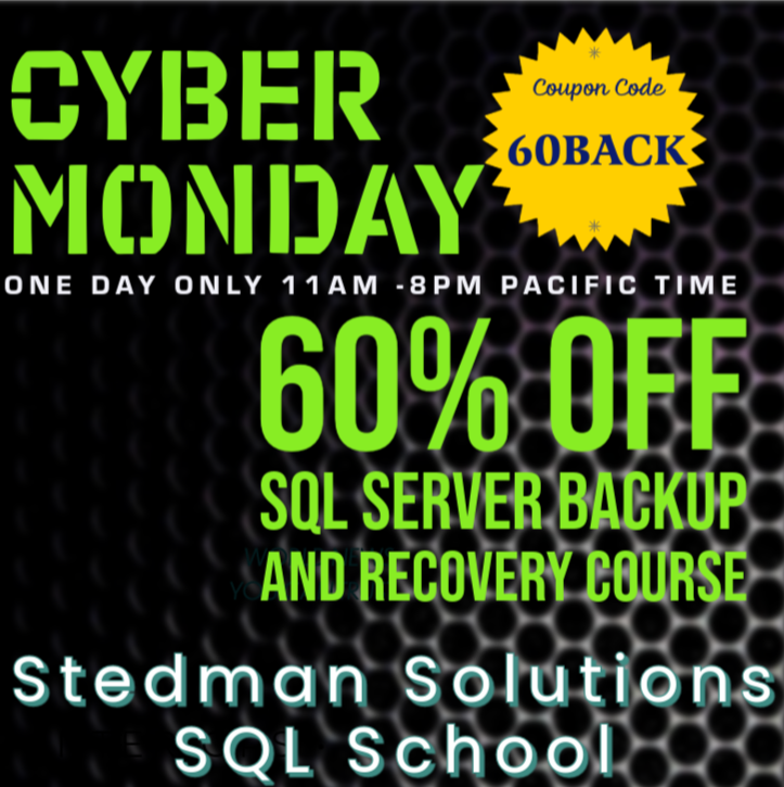 Cyber Monday – 60% off Cyber Monday Deal – Backup and Recovery Course