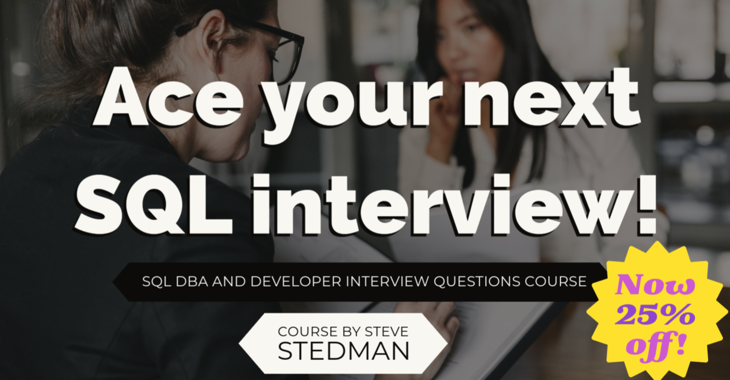 DBA and Developer Interview Course: Promo is almost over
